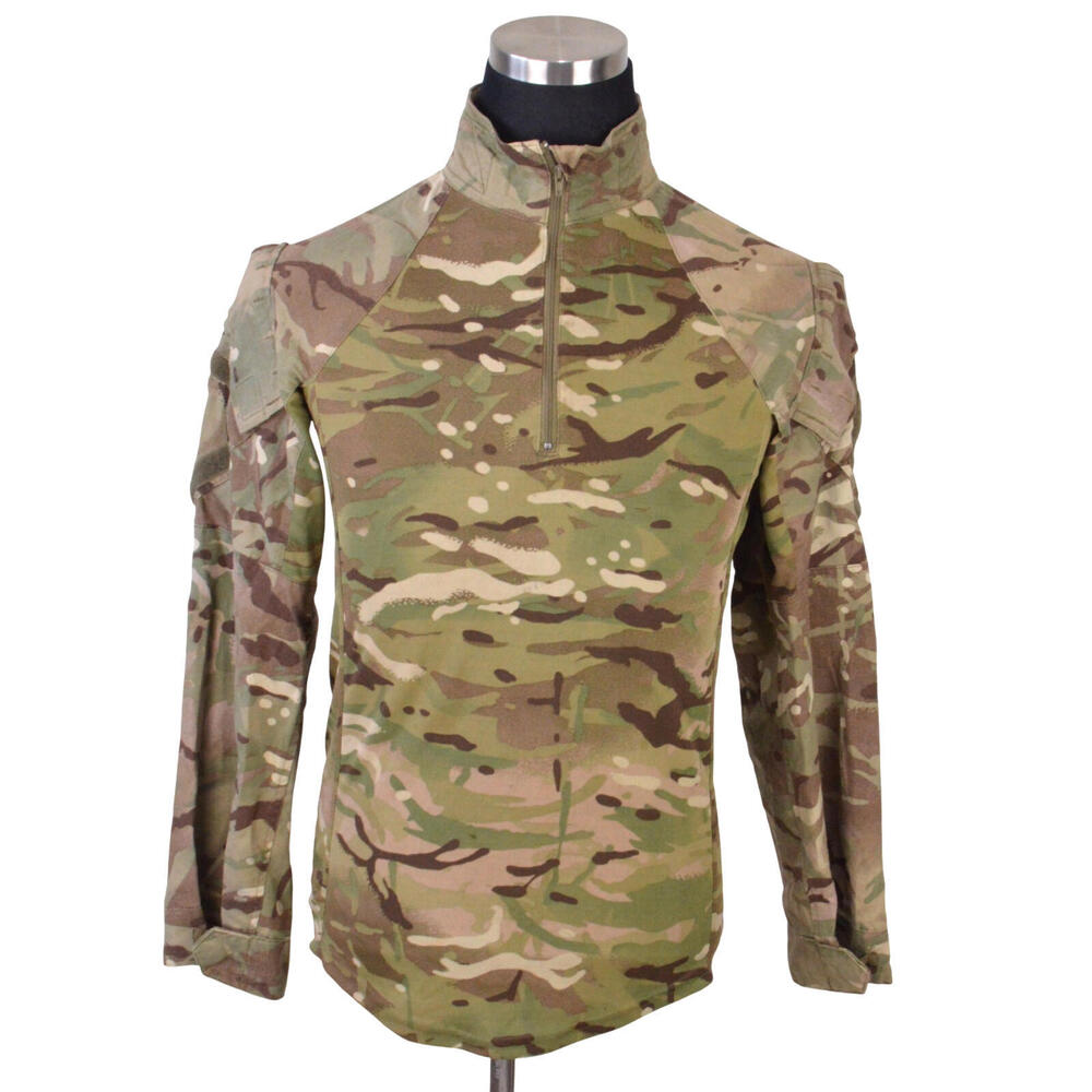 British Army Combat Shirt UBACS 160/80 Small MTP Camo Green Beige Zip